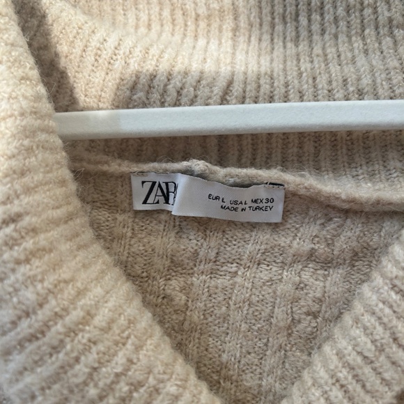 Zara - Rib Cable Knit Sweater - Picture 8 of 10